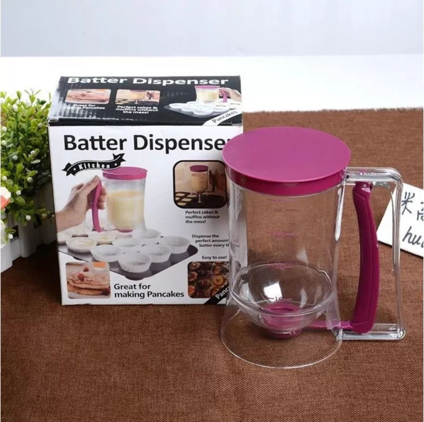موزع العجين اليدوي الخاص بالبان كيك والكريب موزع العجين | Batter Dispenser Appareil Distributeur de Pate Crêpes – cupcakes