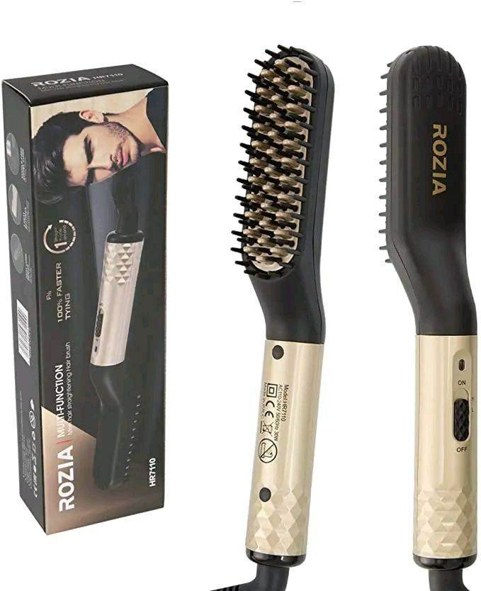 مشط حراري لتسريح اللحية و الشعر | ROZIA BROSSE LISSANTE BARBE & CHEVEUX 2EN1