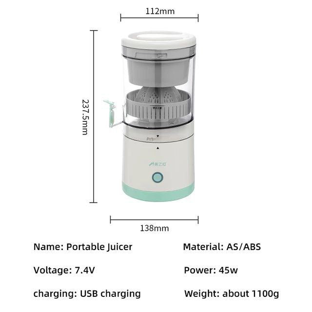 عصارة كهربائية محمولة قابلة للشحن| PRESSE-AGRUMES AUTOMATIQUE AVEC USB JUICE PRO