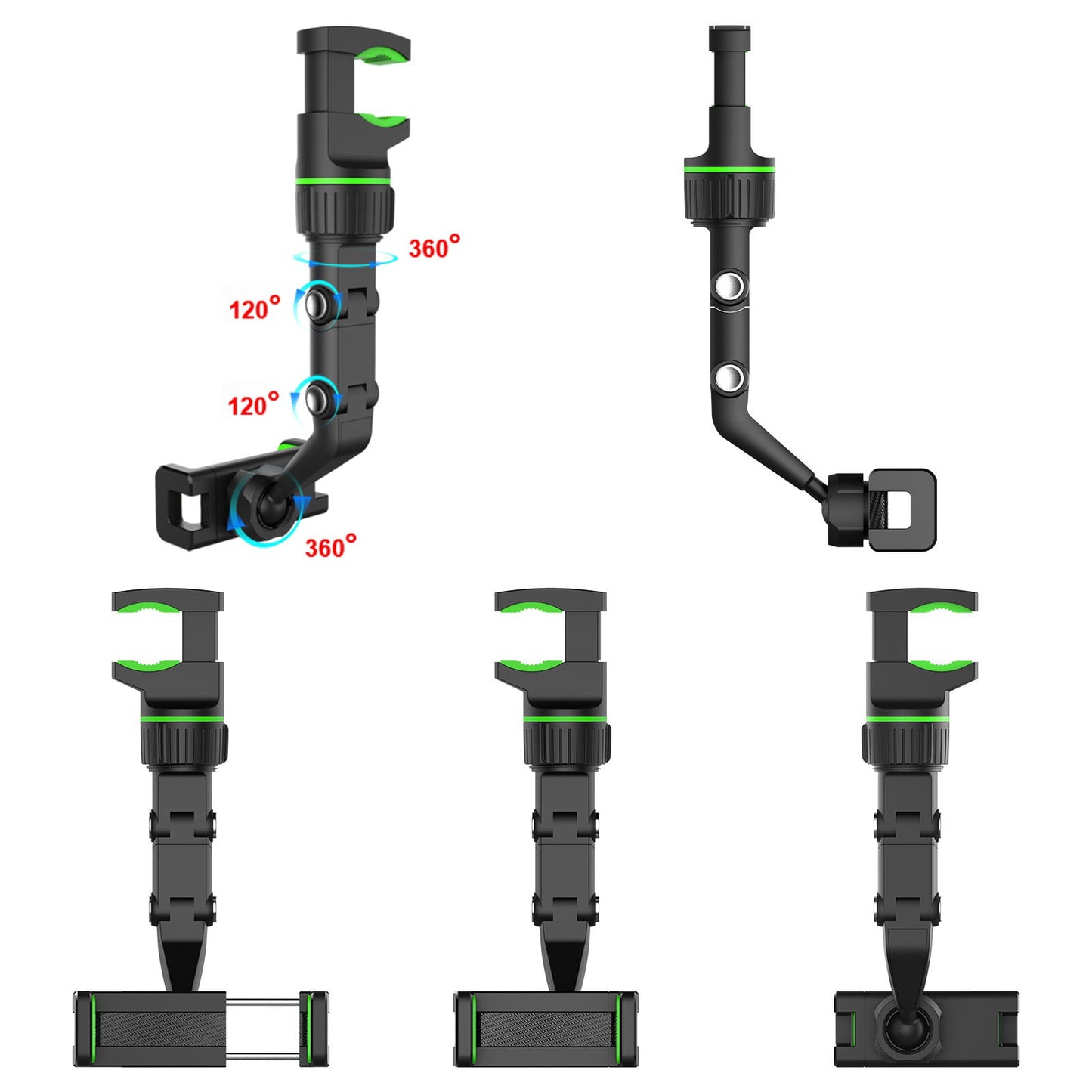 حامل هاتف السيارة العالمي متعدد الوظائف 360 درجة | Support de téléphone de voiture multifonctionnel 360 ° rotatif